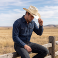 Straw Cattleman Crown Western Cowboy Hat