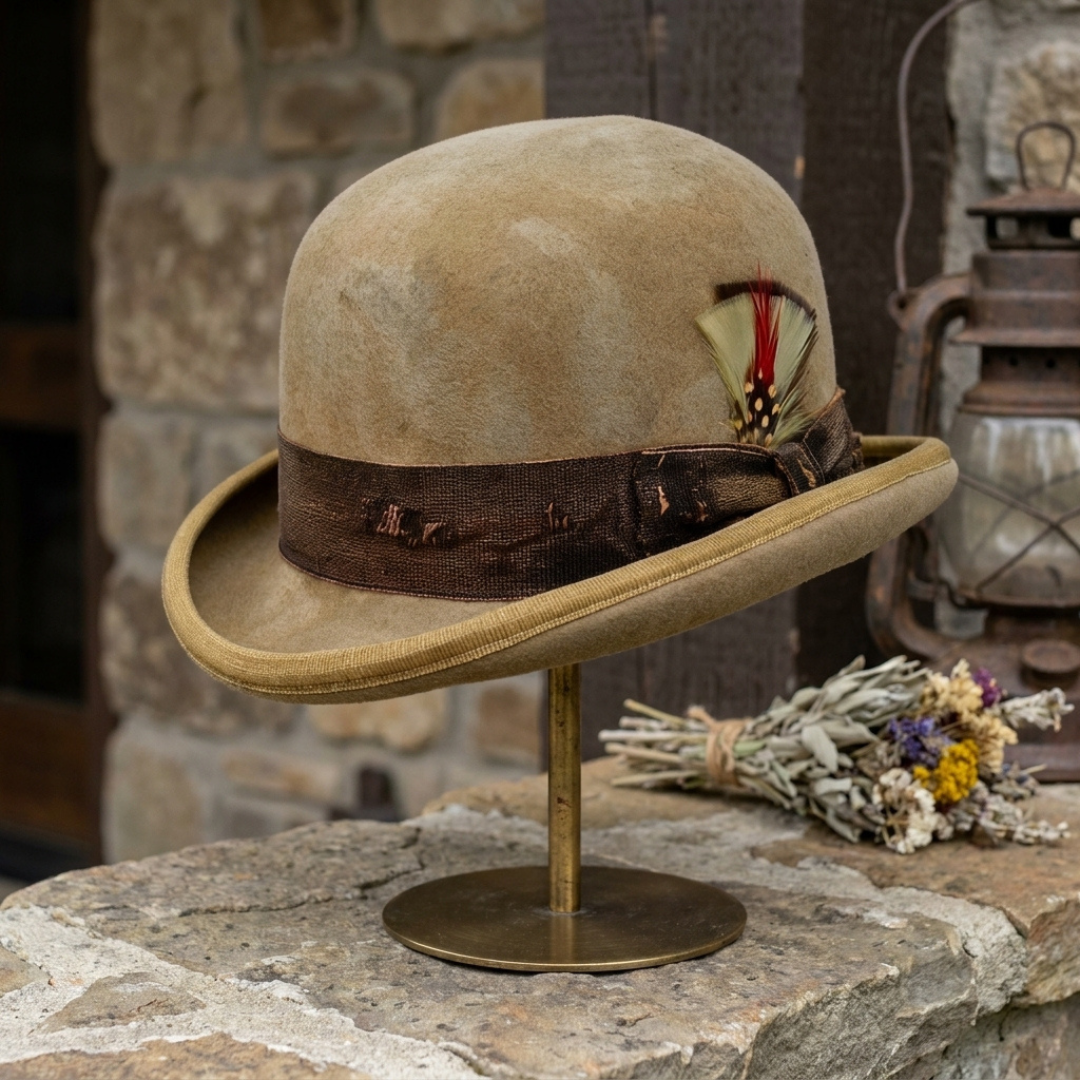 Clochard Aged Western Bowler Hat