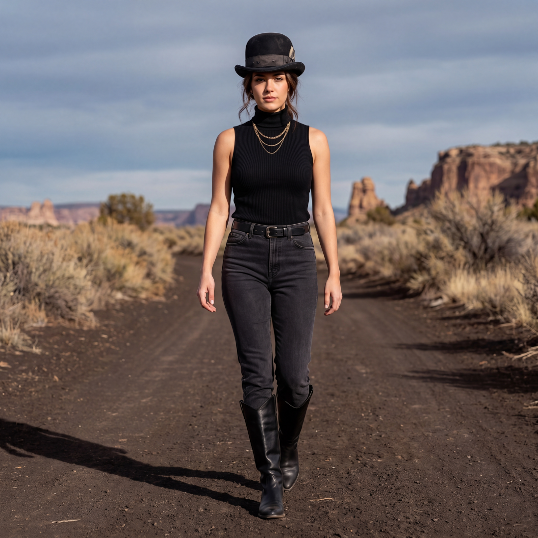 Clochard Aged Western Bowler Hat